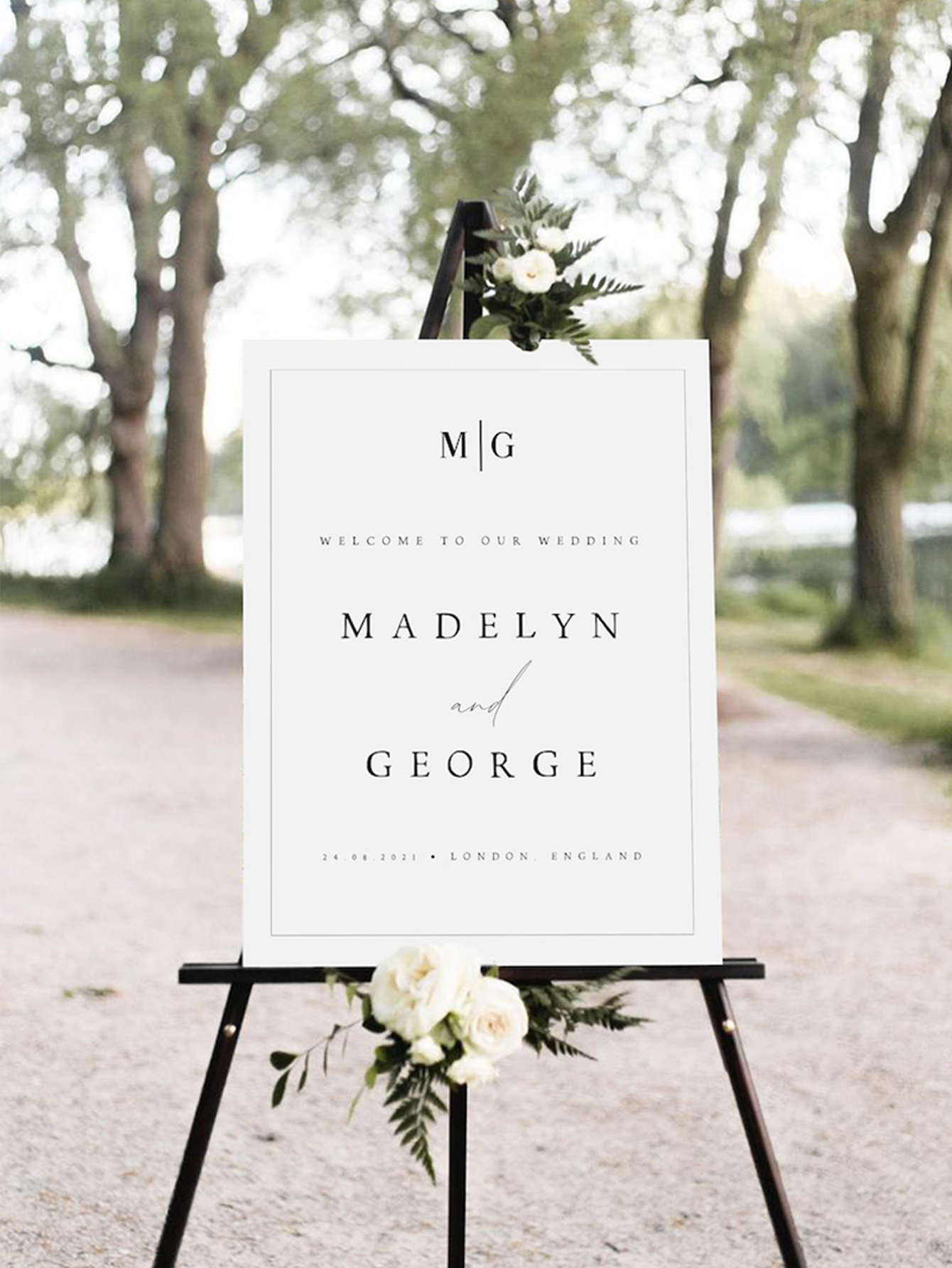 Wedding Welcome Sign Modern Wedding Signage